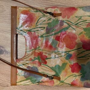 Mauricio Taiuti Floral Canvas Shoulder Bag